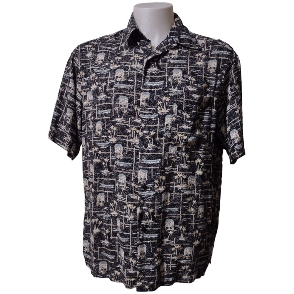 Crazy Horse A Claiborne Company Shirt‎ Men's Large Short Sleeve Button Hawaiian